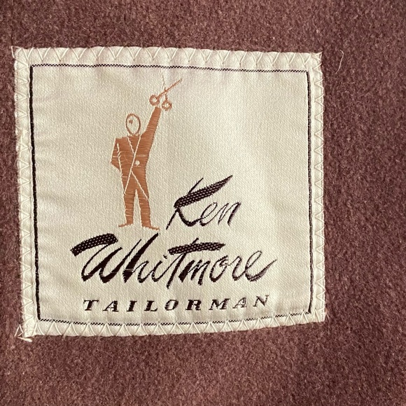 Vintage Taupe Wool Coat with Fur Trim - Picture 6 of 8